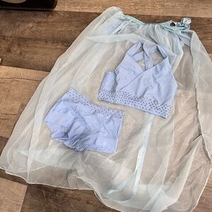 Light Blue Dance Costume Set